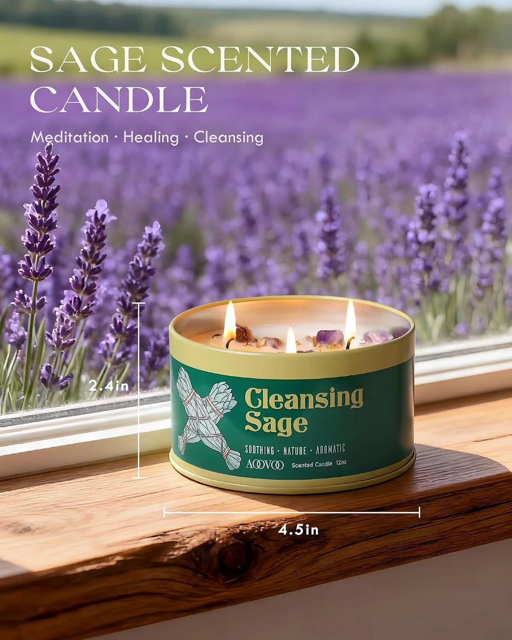 AOOVOO Sage and Palo Santo Candle