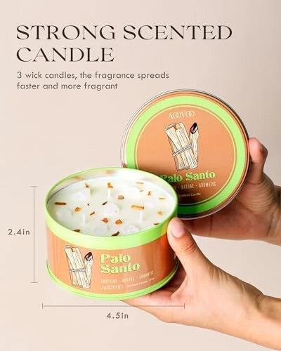 AOOVOO Sage and Palo Santo Candle