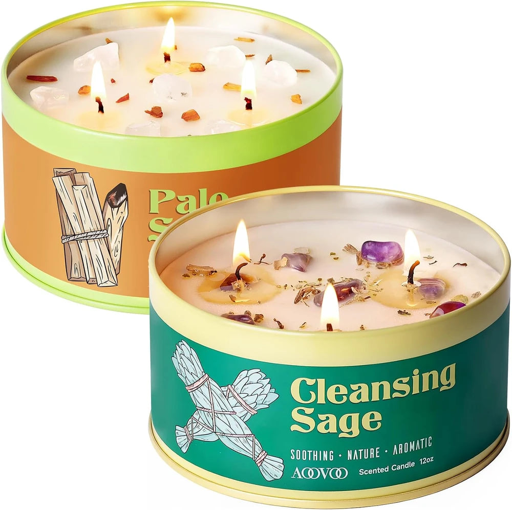 AOOVOO Sage and Palo Santo Candle
