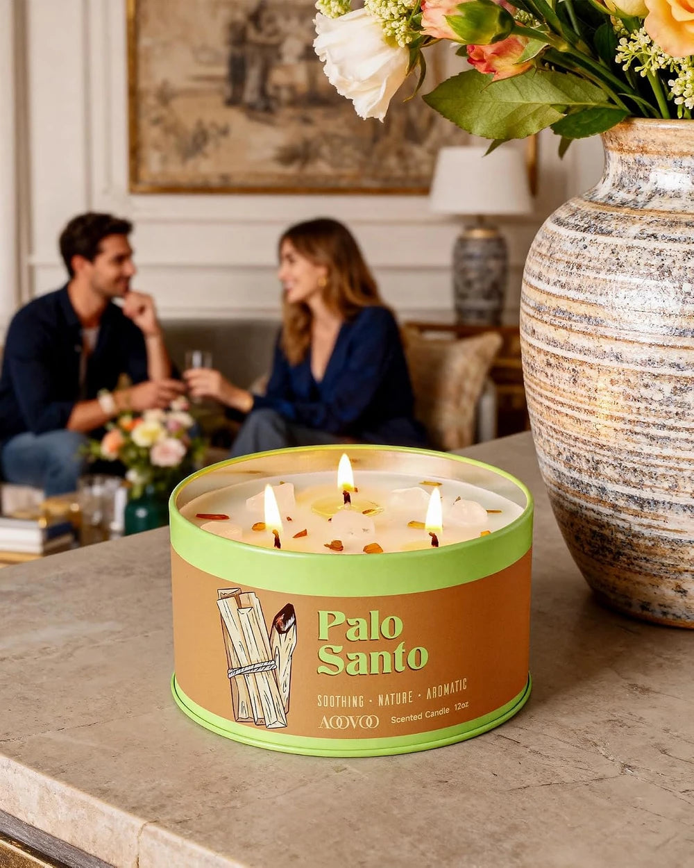 AOOVOO Sage and Palo Santo Candle