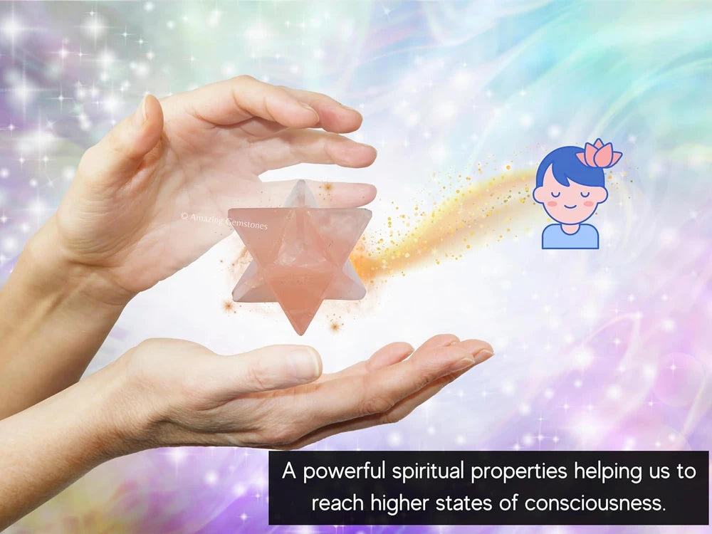 Rose Quartz Merkaba Crystal