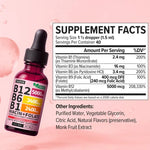 Vitamin B12 Liquid Supplement Drops for Energy and Brain