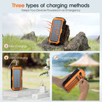 Waterproof Solar Hand Crank Power Bank