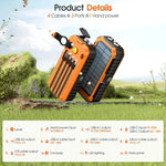 Waterproof Solar Hand Crank Power Bank