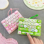 Cartoon Animal Diary Keyboard Keychain