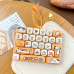 Cartoon Animal Diary Keyboard Keychain
