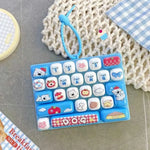 Cartoon Animal Diary Keyboard Keychain