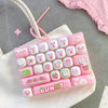 Cartoon Animal Diary Keyboard Keychain