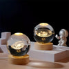 Crystal Moon Nightlight with Wooden Base