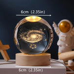 Crystal Moon Nightlight with Wooden Base