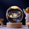 Crystal Moon Nightlight with Wooden Base