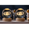 Crystal Moon Nightlight with Wooden Base
