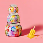 Rainbow Watercolor Scented Jar Candle