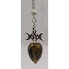 Triple Moon Pentacle Crystal Pendulum