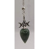Triple Moon Pentacle Crystal Pendulum