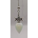 Triple Moon Pentacle Crystal Pendulum