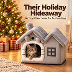Velvet Foldable Cat House