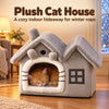 Velvet Foldable Cat House