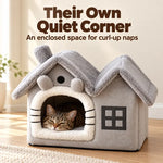 Velvet Foldable Cat House
