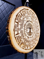 Handmade Wooden Pagan Calendar