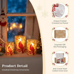 Hewory Cardinal Glass Hurricane Candle Holder