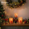 Hewory Cardinal Glass Hurricane Candle Holder