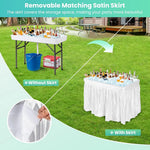 Portable Folding Ice Cooler Table