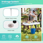Portable Folding Ice Cooler Table