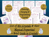 Printable Crystal Reference Guide