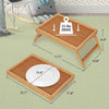 Natural Bamboo Folding Bed Tray