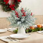 Artificial Christmas Pine Branches and Berry Stems
