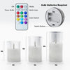 Glass Flameless Pillar Candles