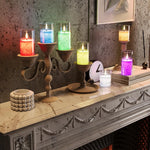 Glass Flameless Pillar Candle Set