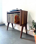Solid Hardwood Record Cube