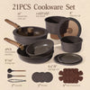Carote Nonstick Cookware Set with Detachable Handles
