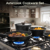Astercook Removable Handle Ceramic Cookware Set