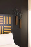Rustic Wood Wall Pocket with Preserved Eucalyptus
