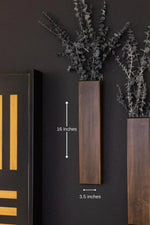 Rustic Wood Wall Pocket with Preserved Eucalyptus