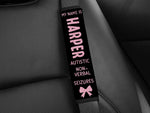 Personalized Medical Alert Seatbelt Cover