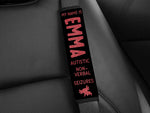Personalized Medical Alert Seatbelt Cover
