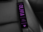 Personalized Medical Alert Seatbelt Cover