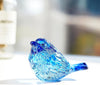 Blue Glass Bird Figurine