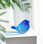 Blue Glass Bird Figurine