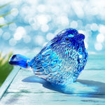 Blue Glass Bird Figurine