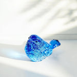 Blue Glass Bird Figurine