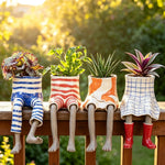 Quirky Resin Leggy Plant Pot Set