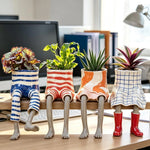 Quirky Resin Leggy Plant Pot Set