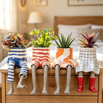 Quirky Resin Leggy Plant Pot Set