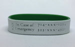Engraved Silicone Medical Alert Bracelet
