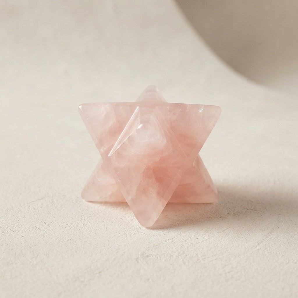 Rose Quartz Merkaba Crystal